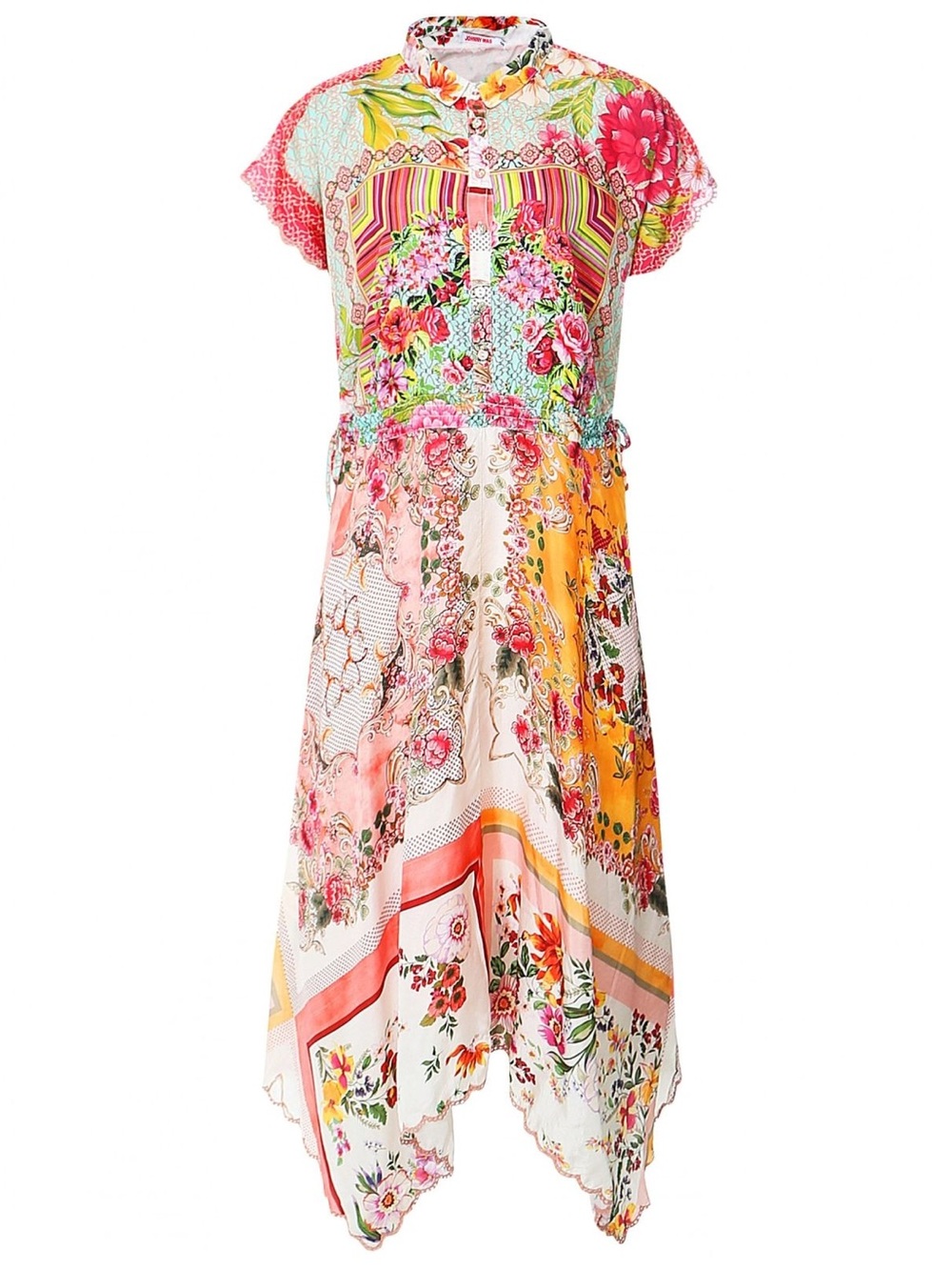 Johnny Was Olivia Silk Midi Dress